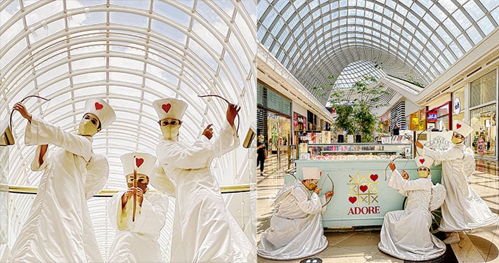 Illuminated-angels-Cupids-bows-arrows