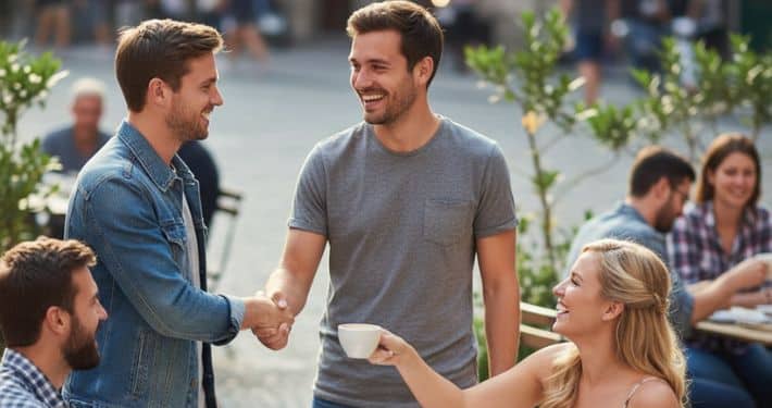 a couple and musician sealing their deal