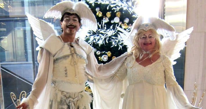 The Angel Stiltwalkers