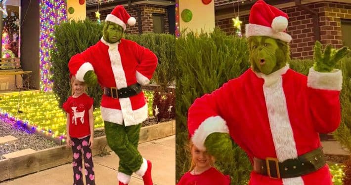 Christmas Grinch impersonator