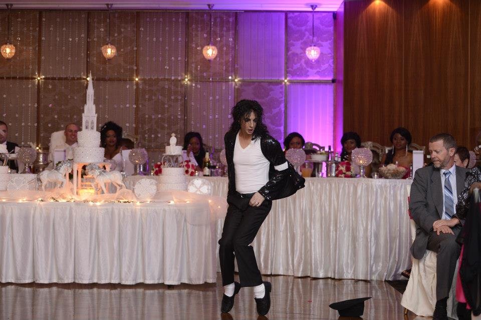 Jason Jackson performing as Michael Jackson at a wedding reception