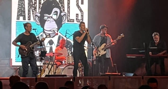 The Filthy Animals classic rock cover band performing live on stage